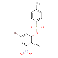 Chemical structure of 5-bromo-2-methyl-3-nitrophenyl 4-methylbenzene-1-sulfonate - CSSB21432526439