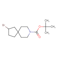 Chemical structure of tert-butyl 2-bromo-8-azaspiro[4.5]decane-8-carboxylate - CSSB02517281972