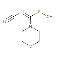 Chemical structure of (E)-cyano[(methylsulfanyl)(morpholin-4-yl)methylidene]amine - CSSB00020601103
