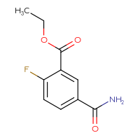 Chemical structure of ethyl 5-carbamoyl-2-fluorobenzoate - CSSB01402450528