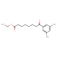 Chemical structure of ethyl 8-(3,5-dimethylphenyl)-8-oxooctanoate - CSSB00020572200