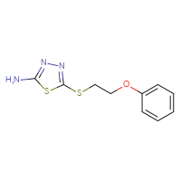 Chemical structure of 5-[(2-phenoxyethyl)sulfanyl]-1,3,4-thiadiazol-2-amine - CSSB00000247320