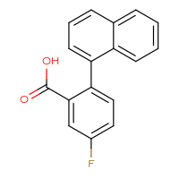 Chemical structure of 5-fluoro-2-(naphthalen-1-yl)benzoic acid - CSSB00040058074