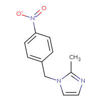 Chemical structure of 2-methyl-1-[(4-nitrophenyl)methyl]-1H-imidazole - CSSB00000261886