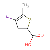 Chemical structure of 4-iodo-5-methylthiophene-2-carboxylic acid - CSSB03550242661