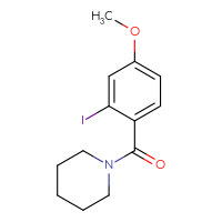 Chemical structure of 1-(2-iodo-4-methoxybenzoyl)piperidine - CSSB01999825857