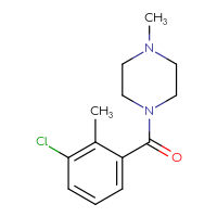 Chemical structure of 1-(3-chloro-2-methylbenzoyl)-4-methylpiperazine - CSSB00004807265