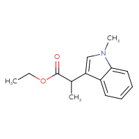 Chemical structure of ethyl 2-(1-methyl-1H-indol-3-yl)propanoate - CSSB00103386718