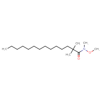 Chemical structure of N-methoxy-N,2,2-trimethyltetradecanamide - CSSB21224762769