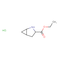 Chemical structure of ethyl 2-azabicyclo[3.1.0]hexane-3-carboxylate hydrochloride - CSSB21043404185