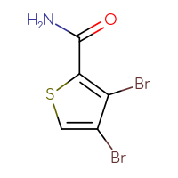 Chemical structure of 3,4-dibromothiophene-2-carboxamide - CSSB00023132315
