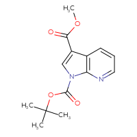 Chemical structure of 1-tert-butyl 3-methyl 1H-pyrrolo[2,3-b]pyridine-1,3-dicarboxylate - CSSB21332152261