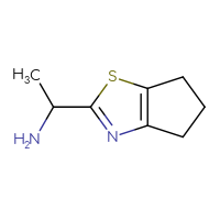 Chemical structure of 1-{4H,5H,6H-cyclopenta[d][1,3]thiazol-2-yl}ethan-1-amine - CSSB00011456079