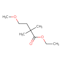 Chemical structure of ethyl 4-methoxy-2,2-dimethylbutanoate - CSSB00019062947