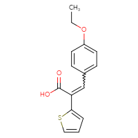 Chemical structure of 3-(4-ethoxyphenyl)-2-(thiophen-2-yl)prop-2-enoic acid - CSSB00000396623