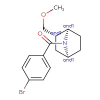 Chemical structure of rac-(1R,2S,4S)-7-(4-bromobenzoyl)-2-(methoxymethyl)-7-azabicyclo[2.2.1]heptane - CSSB21444811739