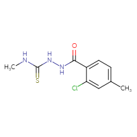 Chemical structure of 2-chloro-4-methyl-N-[(methylcarbamothioyl)amino]benzamide - CSSB00010777805