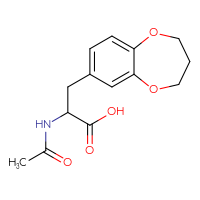 Chemical structure of 3-(3,4-dihydro-2H-1,5-benzodioxepin-7-yl)-2-acetamidopropanoic acid - CSSB00044133073