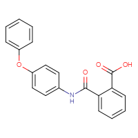 Chemical structure of 2-[(4-phenoxyphenyl)carbamoyl]benzoic acid - CSSB00026938442