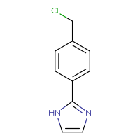 Chemical structure of 2-[4-(chloromethyl)phenyl]-1H-imidazole - CSSB06358969780
