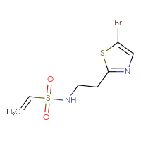 Chemical structure of N-[2-(5-bromo-1,3-thiazol-2-yl)ethyl]ethene-1-sulfonamide - CSSB09890499799