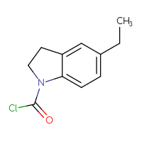 Chemical structure of 5-ethyl-2,3-dihydro-1H-indole-1-carbonyl chloride - CSSB03552496930