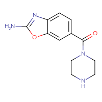 Chemical structure of 6-(piperazine-1-carbonyl)-1,3-benzoxazol-2-amine - CSSB00000757076