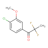 Chemical structure of 1-(4-chloro-3-methoxyphenyl)-2,2-difluoropropan-1-one - CSSB00015703654