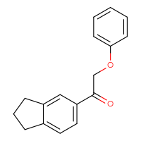 Chemical structure of 1-(2,3-dihydro-1H-inden-5-yl)-2-phenoxyethan-1-one - CSSB00000577059