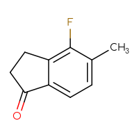 Chemical structure of 4-fluoro-5-methyl-2,3-dihydro-1H-inden-1-one - CSSB00000113126