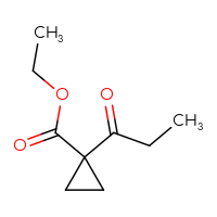 Chemical structure of ethyl 1-propanoylcyclopropane-1-carboxylate - CSSB00010653992
