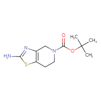 Chemical structure of tert-butyl 2-amino-4H,5H,6H,7H-[1,3]thiazolo[4,5-c]pyridine-5-carboxylate - CSSB00000047397