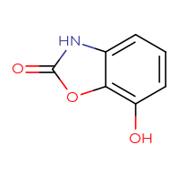 Chemical structure of 7-hydroxy-2,3-dihydro-1,3-benzoxazol-2-one - CSSB00010520305