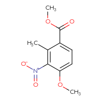 Chemical structure of methyl 4-methoxy-2-methyl-3-nitrobenzoate - CSSB00135278083