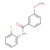 Chemical structure of N-(2-fluorophenyl)-3-methoxybenzamide - CSSB00103758349