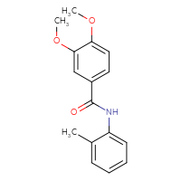 Chemical structure of 3,4-dimethoxy-N-(2-methylphenyl)benzamide - CSSB00027985386