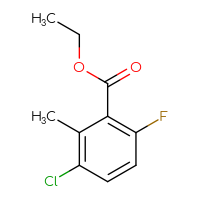 Chemical structure of ethyl 3-chloro-6-fluoro-2-methylbenzoate - CSSB00015528066