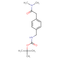 Chemical structure of tert-butyl N-({4-[(dimethylcarbamoyl)methyl]phenyl}methyl)carbamate - CSSB01046928955