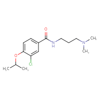 Chemical structure of 3-chloro-N-[3-(dimethylamino)propyl]-4-(propan-2-yloxy)benzamide - CSSB11660051803