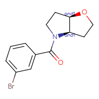 Chemical structure of rac-(3aR,6aR)-4-(3-bromobenzoyl)-hexahydro-2H-furo[3,2-b]pyrrole - CSSB21444811679
