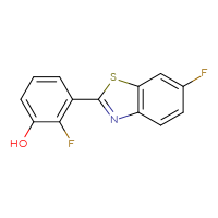 Chemical structure of 2-fluoro-3-(6-fluoro-1,3-benzothiazol-2-yl)phenol - CSSB06593539150