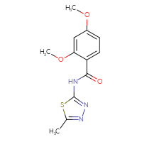 Chemical structure of 2,4-dimethoxy-N-(5-methyl-1,3,4-thiadiazol-2-yl)benzamide - CSSB00046132713