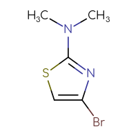 Chemical structure of 4-bromo-N,N-dimethyl-1,3-thiazol-2-amine - CSSB00012356714