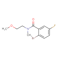 Chemical structure of 2-bromo-5-fluoro-N-(2-methoxyethyl)-N-methylbenzamide - CSSB00011402621