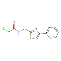 Chemical structure of 2-chloro-N-[(4-phenyl-1,3-thiazol-2-yl)methyl]acetamide - CSSB06741652065