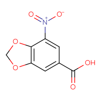 Chemical structure of 7-nitro-2H-1,3-benzodioxole-5-carboxylic acid - CSSB00000698209