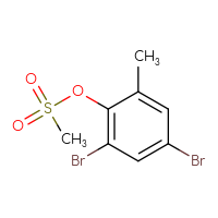 Chemical structure of 2,4-dibromo-6-methylphenyl methanesulfonate - CSSB06805897880