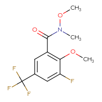 Chemical structure of 3-fluoro-N,2-dimethoxy-N-methyl-5-(trifluoromethyl)benzamide - CSSB21151590800