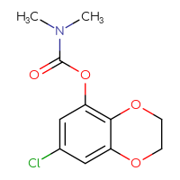 Chemical structure of 7-chloro-2,3-dihydro-1,4-benzodioxin-5-yl N,N-dimethylcarbamate - CSSB21432533631