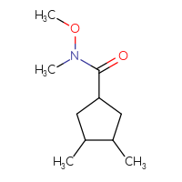 Chemical structure of N-methoxy-N,3,4-trimethylcyclopentane-1-carboxamide - CSSB20618235370